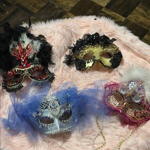 Elegant Masquerade Masks Set
